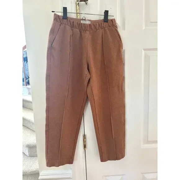 Everlane The Dream Brown Pull On Elastic Waist Trousers - Picture 2 of 8